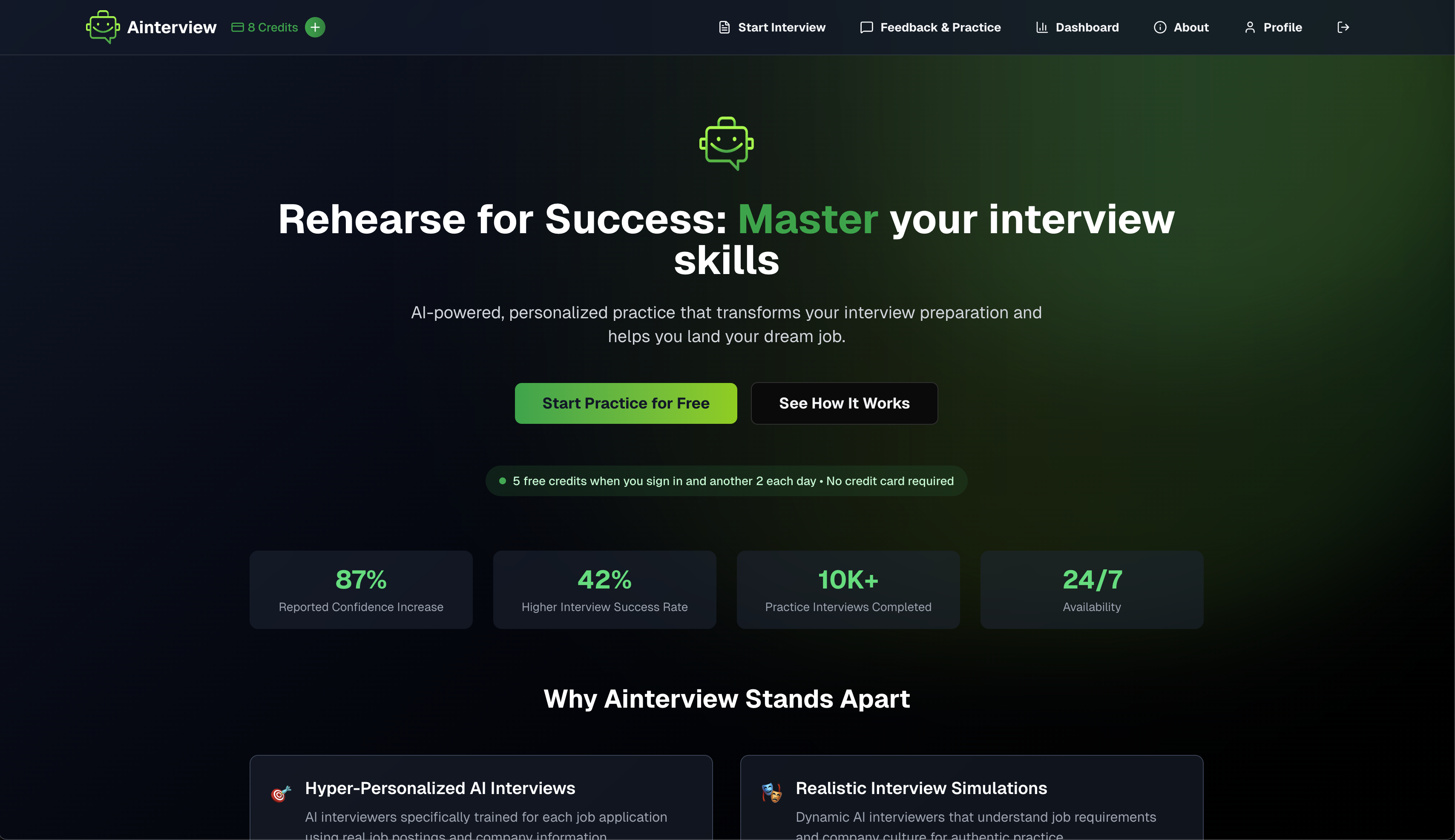 Ainterview Homepage