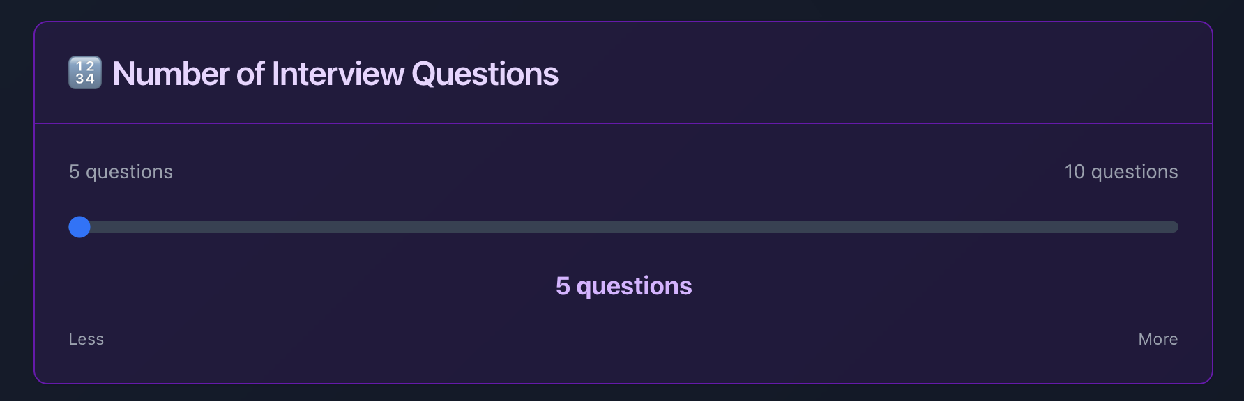 Interview Configuration Settings